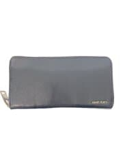 画像：長財布/レザー/ブラック/無地/メンズ/ジップ