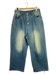 画像：ボトム/M/コットン/BLU/無地