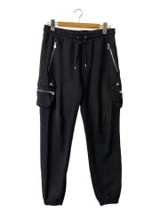 画像：ストレートパンツ/XL/コットン/BLK/無地