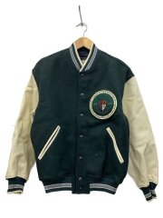 画像：INSPIRE/ブルゾン/--/ウール/GRN/無地/レザー切替/スタジャン