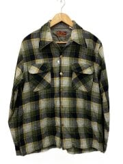 画像：sears/長袖シャツ/M/ウール/緑/オンブレ/KINGS ROSD shop/70s/ウールシャツ