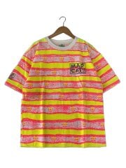 画像：Tシャツ/L/コットン/YLW/総柄//