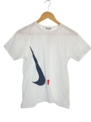 画像：Tシャツ/L/コットン/WHT/総柄/AE-T401