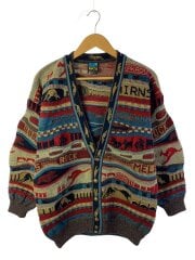 画像：カーディガン(厚手)/S/ウール/マルチカラー/総柄