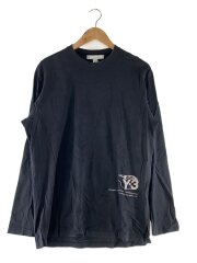 画像：長袖Tシャツ/M/コットン/BLK/プリント/HF7071