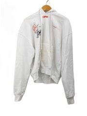 画像：パーカー/S/コットン/ホワイト/OMBB037T20FLE003