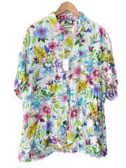 画像：JAMS WORLD ジャムズワールドアロハシャツ/XXL/レーヨン/WHT/花柄