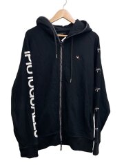 画像：ジップパーカー/XXL/コットン/BLK