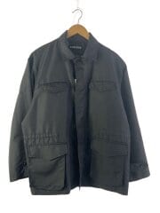 画像：ミリタリージャケット/44/シルク/GRY/無地/24-18-0111-608