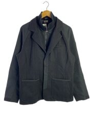 画像：ジャケット/L/ウール/BLK/無地/右袖汚れ有