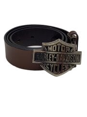 画像：ベルト/レザー/BRW/無地/メンズ/擦れ使用感有