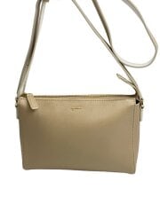 画像：ショルダーバッグ/レザー/BEG/無地