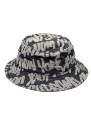 画像：バケットハット/--/コットン/GRY/総柄/メンズ