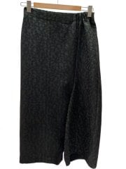 画像：ジャガード織ワイドパンツ/M～L/ポリエステル/BLK/花柄/14066204