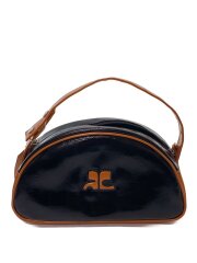 画像：ハンドバッグ/エナメル/BLK/無地