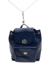 画像：リュック_オールレザー/レザー/NVY