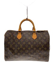 画像：1)スピーディ35_モノグラム・キャンバス/PVC/BRW