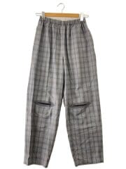 画像：スラックスパンツ/1/ウール/GRY/チェック/CCCA15UNIB
