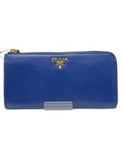 画像：長財布/レザー/BLU/無地/レディース/1M1183 SAFFIANO METAL