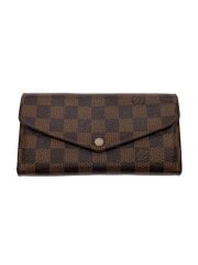 画像：2)ポルト・フォイユ・サラ_ダミエ・エベヌ_ローズバレリーヌ/PVC/BRW/レディース