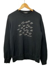 画像：24AW/HOW TO LOOK/グラフィックプリント長袖スウェット/2/コットン/BLK/UC2D4891-1