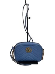 画像：ショルダーバッグ_GGマーモント_キルティング/レザー/BLU