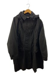 画像：ステンカラーコート/2/ポリエステル/BLK/無地