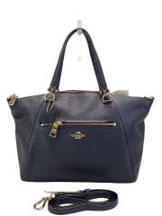 画像：ショルダーバッグ/レザー/NVY/無地