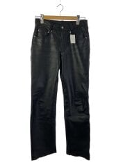 画像：ストレートパンツ/30/レザー/BLK