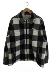 画像：エッセンシャル スケートボード シャツ ジャケット/L/ポリエステル/BLK/チェック/HV1422-100