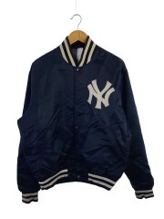 画像：90s/USA製/スタジャン/XL/ナイロン/NVY/無地