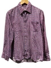 画像：R/The Highlander Flannel/長袖シャツ/L/コットン/PNK/チェック