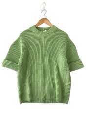 画像：26SS/OVER HALF SLEEVE KNIT TOPS/1/コットン/GRN/10106-2083//
