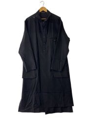 画像：GABARDINE LEFT FRONT LAYER BLOUSE/コート/1/ウール/BLK/HD-B49-100//