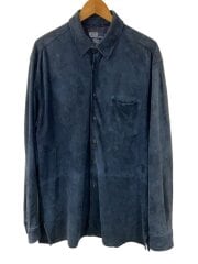 画像：RL/90s/長袖シャツ/XL/レザー/NVY/無地
