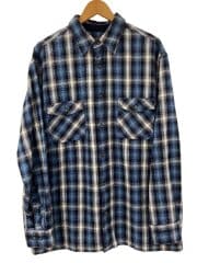 画像：N/90s/ヘビネル/長袖シャツ/L-TALL/コットン/NVY/チェック