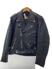 画像：NICE LONDON/ダブルライダースジャケット/44/ポリエステル/BLK