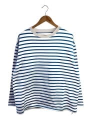 画像：長袖Tシャツ/S/コットン/BLU/ボーダー/SOPH-222052