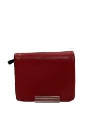 画像：2つ折り財布/レザー/RED/レディース