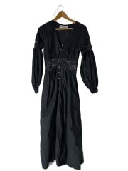 画像：長袖ワンピース/M/コットン/BLK/020451sr1