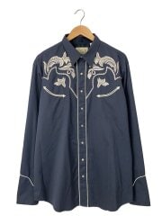 画像：ROPER/長袖シャツ/XL/ポリエステル/NVY/総柄