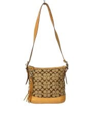 画像：ショルダーバッグ/レザー/BRW/総柄/F70078