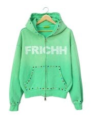 画像：frichh/ジップパーカー/M/コットン/GRN/無地