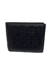 画像：2つ折り財布/レザー/BLK/メンズ