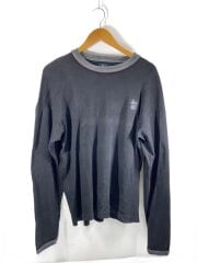 画像：長袖Tシャツ/紺タグ/90s/USA製/L/コットン/BLK/無地//