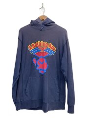 画像：パーカー/L/コットン/NVY/無地