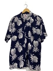 画像：アロハシャツ/XL/レーヨン/NVY/総柄/dikes pineappele
