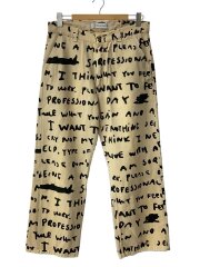 画像：ストレートパンツ/32/コットン/BEG/総柄/40s Pants-Sad Notes