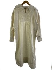 画像：長袖ワンピース/FREE/コットン/WHT/2361-3130