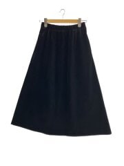 画像：ユライユライ/ロングスカート/one/ポリエステル/BLK/無地/TY-2545